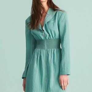 Mini jacket dress with lapel collar